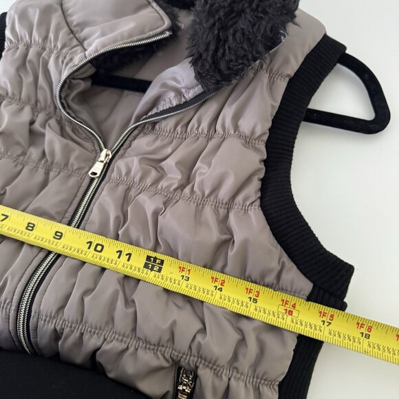 Calvin Klein Performance Puffer Vest Women's Size M Beige Tan Black Jacket - Picture 8 of 10